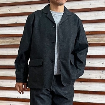 MANUAL ALPHABET【SALE】  MA-J-391 BONDING WOOL 3B JACKET  3つボタンウールジャケット チャコール