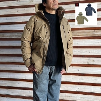 MAMMUT マムート【SALE】国内正規品 1010-29131 Floeberg HS Thermo Hooded Coat フローバーグ ハードシェル サーモ フーデッド ダウンコート  DarkSand