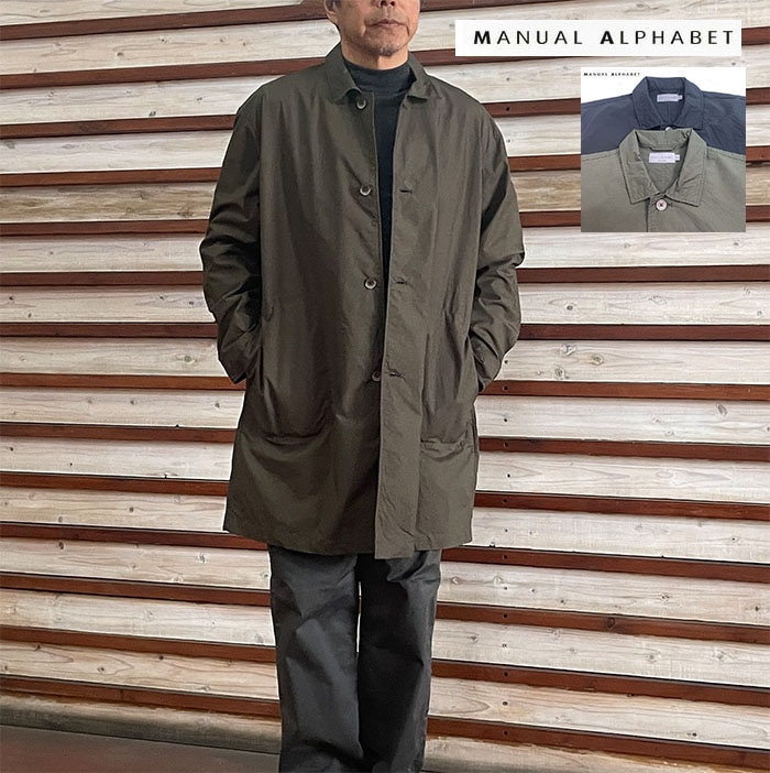 MANUAL ALPHABET マニュアルアルファベット【SALE30%OFF】 MA-J-397 40TYPEWRITER SHT COAT 40タイプライターシャツコート　チャコール　ブラック
