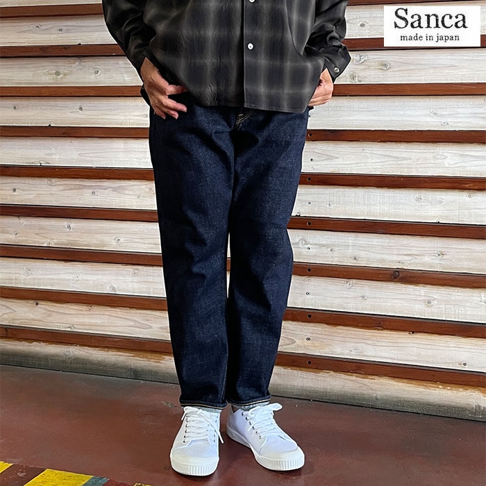 Sanca SANCA サンカ S24FPT01 S25FPT01 テーパード 5Pパンツ 15.5オンス デニム セルビッチデニム Indigo One Wash 日本製