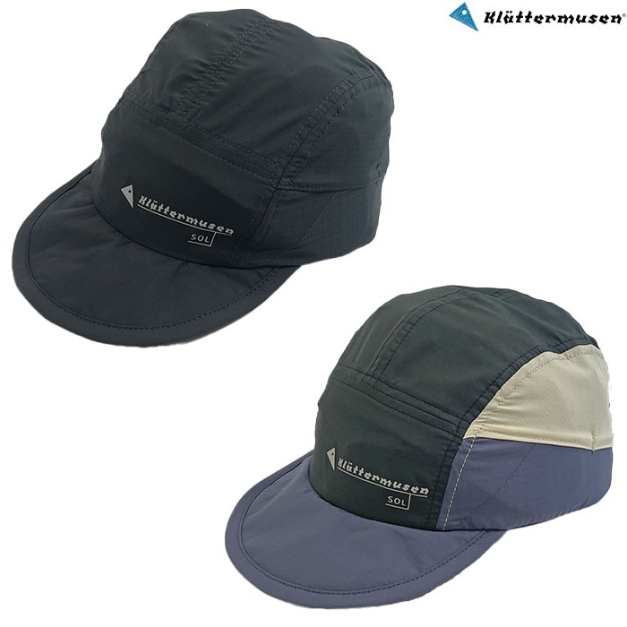 【SALE20%OFF】KLATTERMUSEN クレッタルムーセン KM-10188 Sol Cap ソル キャップ  Lightweight Windbreaker Cap UNISEX 国内正規品 Raven
