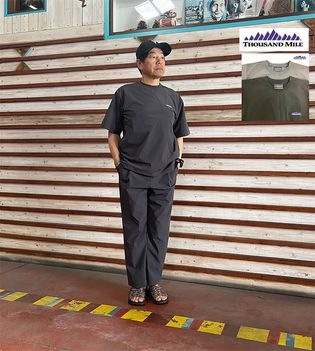 THOUSANDMILE サウザンドマイル【SALE】SHORT SLEEVE T-SHIRT&LONG PANTS SETショートＴシャツ＆ロングパンツ3点セット