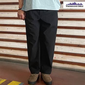 【SALE30%OFF】THOUSANDMILE サウザンドマイル EAZY TUCK TROUSERS  イージータックトラウザーパンツ　ブラック
