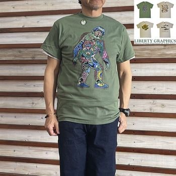 Liberty Graphics リバティーグラフィックス【30%OFF】プリント ナチュラル Tシャツ シルクプリント アートT UNISEX 4パターン