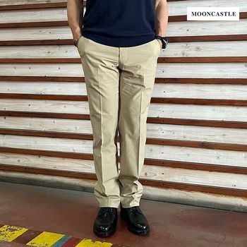MOONCASTLE ムーンキャッスル EM1 ICE COTTON CHINO PANTS アイスコットンチノパンツ 月城ニット Beige