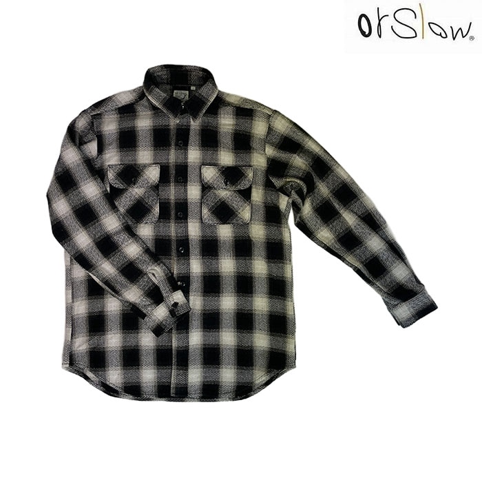 orslow オアスロウ 01-V8072-161 RELAX FIT FLANNEL SHIRT リラックスフィットフランネルシャツ BlackCheck