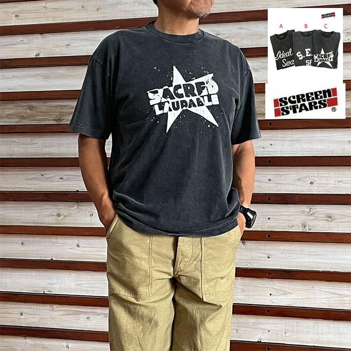 SCREEN STARSスクリーンスターズ 2522-SSCM1 プリントピグメントブラック