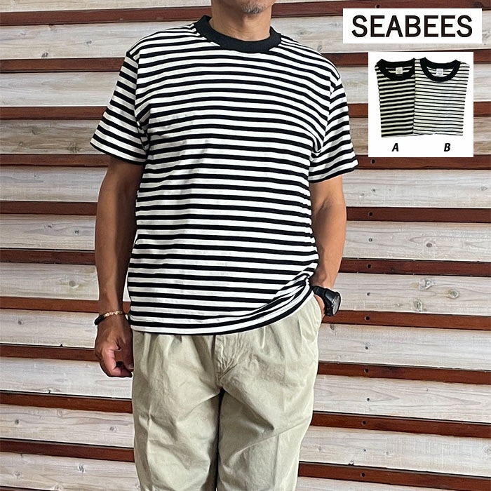SEABEES シービーズ【SALE約29%オフ】D-0336 Border T-shirts ボーダー 半袖Tシャツ シンプルボーダーT UNISEX