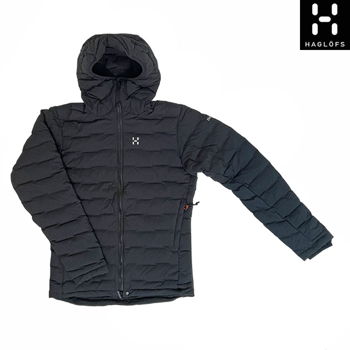 ホグロフス、シルヤンパーカ、ダウンコートＬ相当、ブルー、裏地ボア、リストゲイター ホグロフス、シルヤンパーカ、ダウンコートL相当、ブルー、裏地