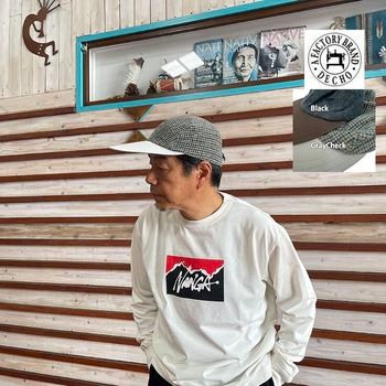 【SALE20%OFF】DECHO デコ 9-4AD25 CHECK & MOLESKIN DUCKBILL JET CAP チェックモールスキンダックビルジェットキャップ Black  GrayCheck