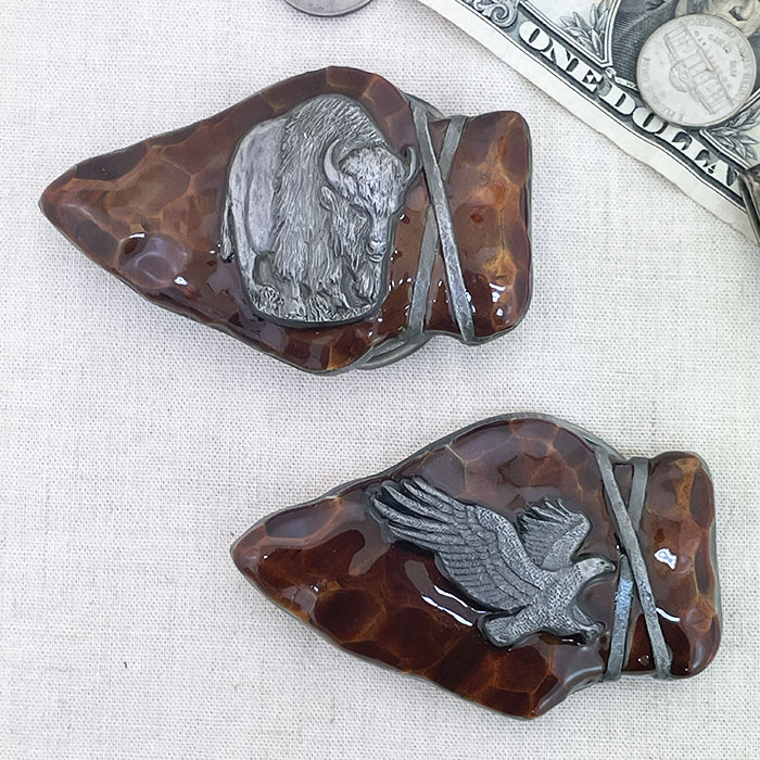 アメリカ製 ベルトバックル　BUCKLES OF AMERICA　バックルオブザアメリカ　アローヘッド　矢じり　RA284
