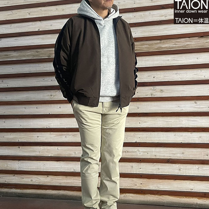 【SALE20%OFF】TAION体温 タイオン 日本限定スペシャル トラックリバーシブルダウンジャケット TAION-JK13JS-J1 D.Choco