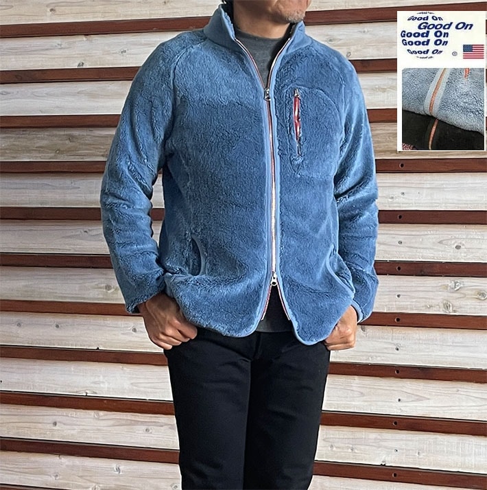 GOOD ON グッドオン ボアフリーダムジャケット GOBW1506 スモーキーブルー　ブラック