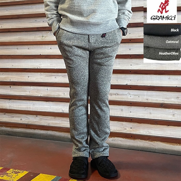 Gramicci グラミチ BONDING KNIT FLEECE NN-PANT CROPPED ボンディングニットフリースNNパンツクロップド G2FM-P017 Black  Oatmeal  HeatherOlive