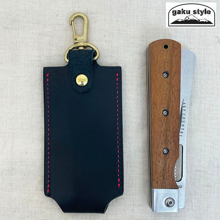 gaku style ガクスタイル　バーベキューシェフ専用革ケース　折りたたみ包丁専用国内製革ケース　革ケースのみ Mサイズ