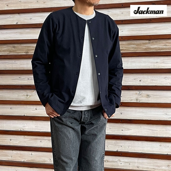 Jackman ジャックマン ストレッチカラーレスジャケット ダークネイビー JM8611