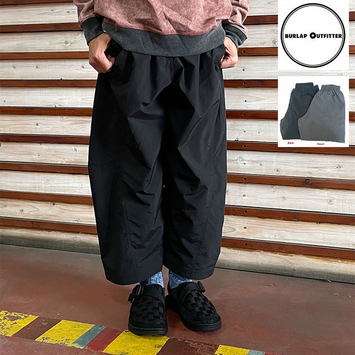 BURLAP OUTFITTER バーラップアウトフィッター ISLAND PANTSアイランドパンツ サプレックスナイロン Black Raven BO060130