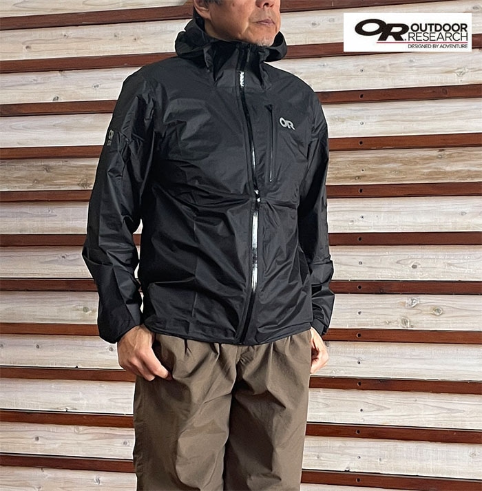 OUTDOOR RESEARCH アウトドアリサーチ Helium UL Jacket ヘリウムウルトラライトジャケット Toray Dermizax Black #322681