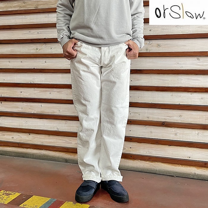 orslow オアスロウ 01-1050W-69 90s 5POCKET White Denim ホワイトデニム  ストレート 日本製 White