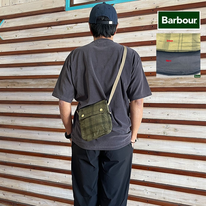 BARBOUR Barbour バブアートランスポートクロスボディバッグ TRANSPORT Crossbody Bag   Navy  Green 261UBA0739