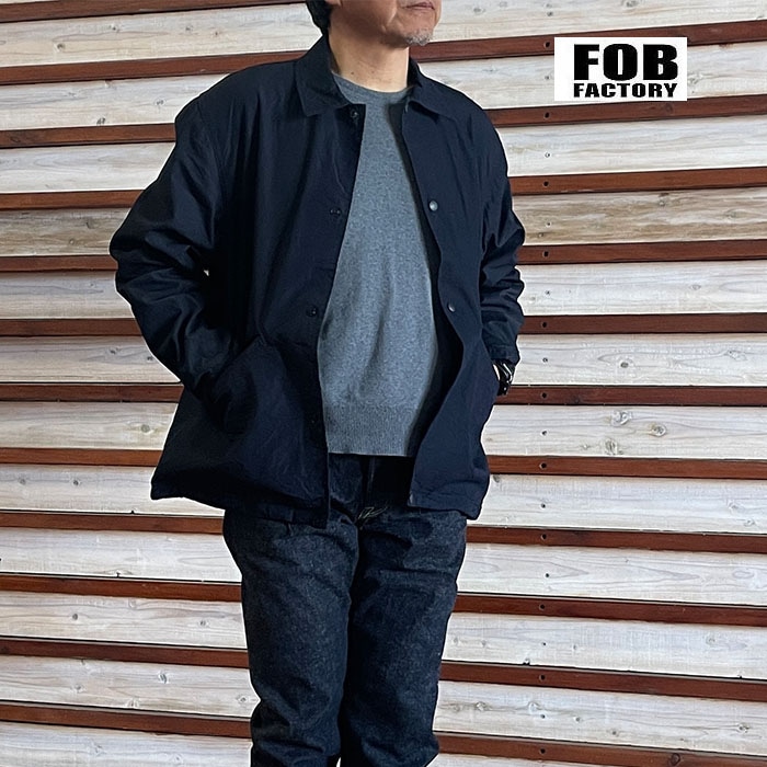 FOB FACTORY  エフオービー ファクトリー インディゴコーチジャケット INDIGO NYLON COACH JACKET Indigo ライトアウター 日本製 F2462