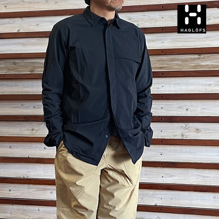 HAGLOFS Haglofs ホグロフス サロ シャツ2 Salo ShirtⅡ ストレッチ入り軽量シャツ 国内正規品 TrueBlack 608155