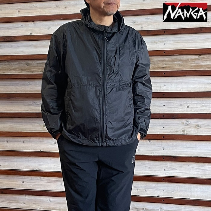 NANGA ナンガ シアーナイロン軽量ジャケット SHEER JACKET  アウター 薄手 ナイロン 軽量 パッカブル Black N2610-1A005D