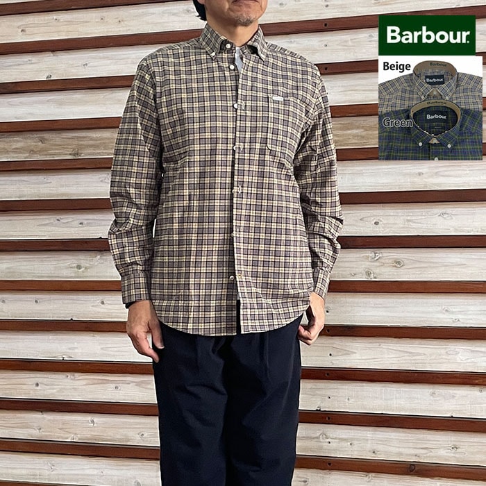 BARBOUR Barbour バブアー Lomond タータン チェック ボタンダウン シャツ カジュアルシャツ 国内正規品 Green  Beige 251MSH5774