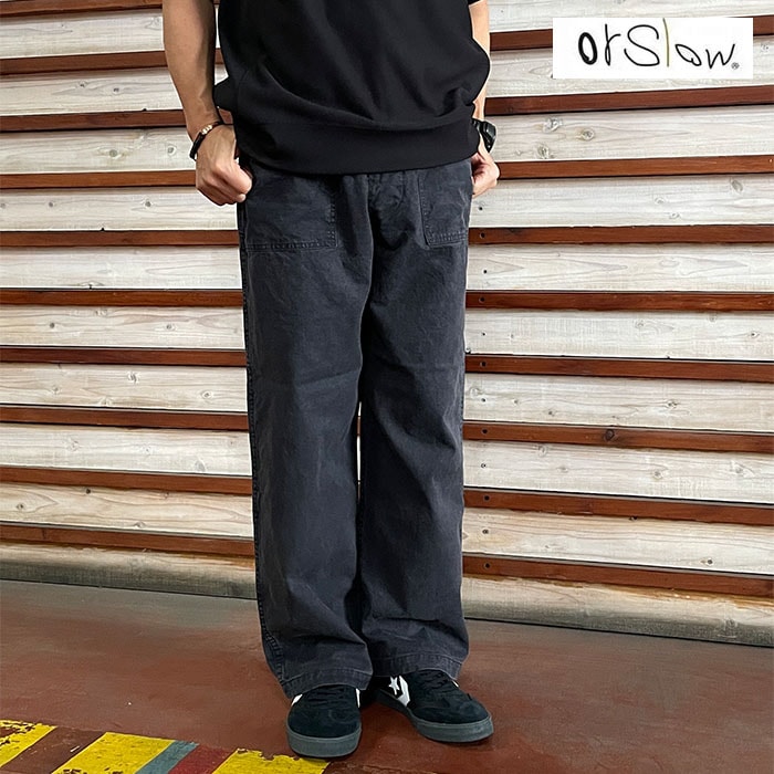 orslow オアスロウ サマーファティーグパンツ SUMMER FATIGUE PANTS 　スラブキャンバス生地　BlackM61　01-5103-M61