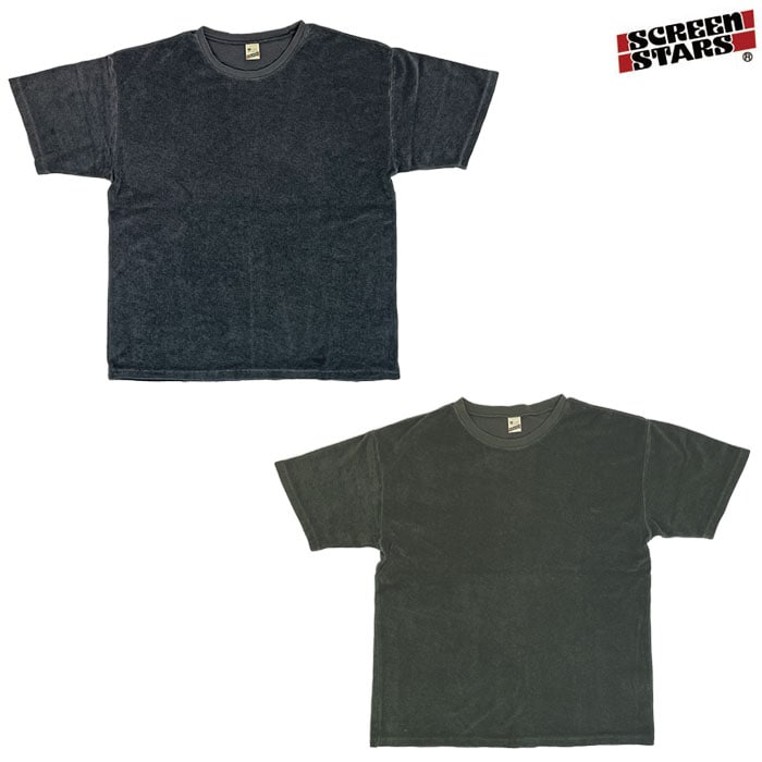 SCREEN STARS スクリーンスターズ Pigment SS Tee ピグメントパイル半袖Tシャツ ピグメント加工 Black  DarkGreen  2622-002SS
