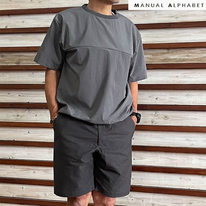 MANUAL ALPHABET マニュアルアルファベット DOT AIR PULLOVER T ドットエアTシャツ SteelGray  MA-S-798
