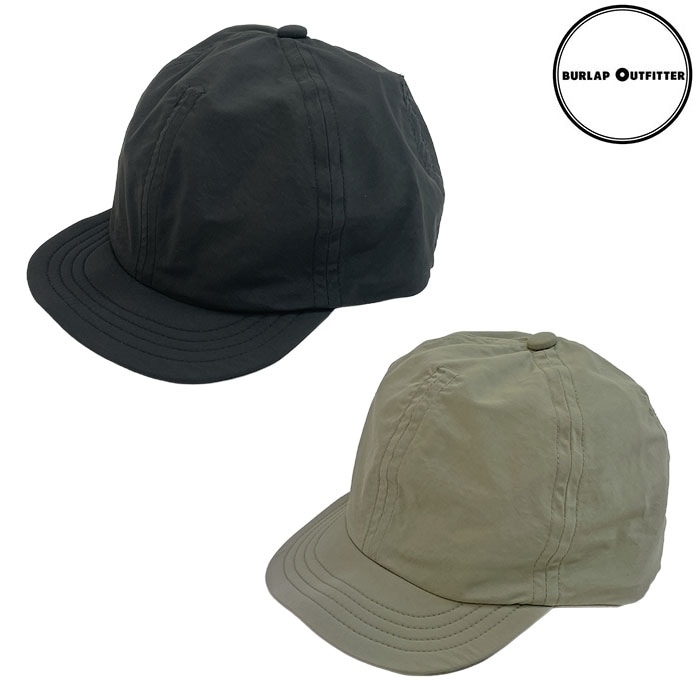 BURLAP OUTFITTER バーラップアウトフィッター 3パネルキャップ 3-PANEL CAP サプレックスナイロン Black  Brindle 日本製 BO090038