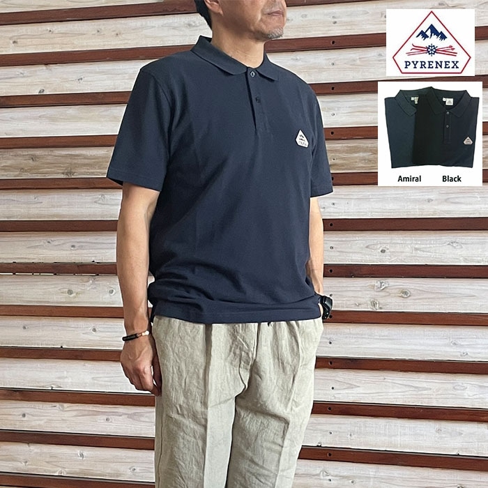 PYRENEX ピレネックス ポロシャツ コバルト POLO SHIRT COBALT ユニセックス 国内正規品 Amiral Black HMZ012AmiralL