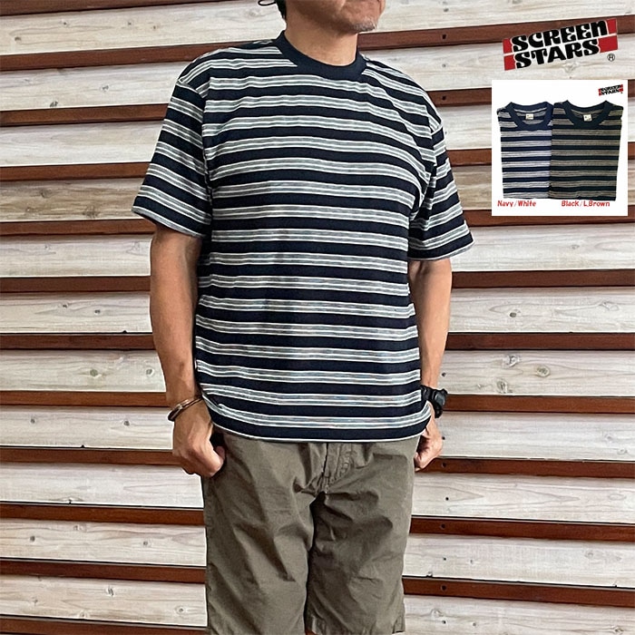 SCREEN STARS スクリーンスターズ Multi border S/S tee マルチ