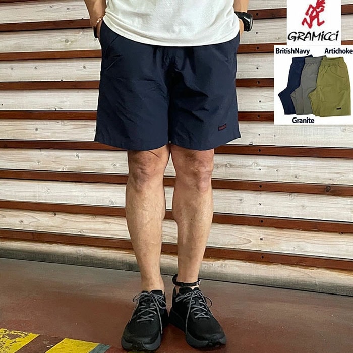 Gramicci グラミチ NYLON REEF SHORT ナイロンリーフショーツ 水陸両用 膝丈ショーツ Artichoke BritishNavy Granite G6SM-P078