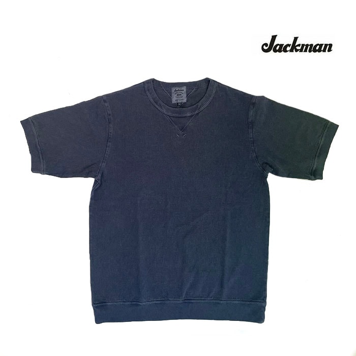 Jackman ジャックマン Rib T-Shirt ピグメント加工リブTシャツ  JM5556PD　Fade Navy
