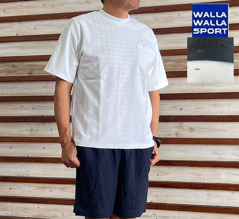 WALLA WALLA SPORT ワラワラスポーツ　ヘリンボーンコットンポケットTシャツ アメリカ製