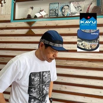 KAVU カブー トレイルランナー TrailRunner 機能素材ポリエステル素材 スポーツキャップ アメリカ製 GoNavy  Wonderland 19810331