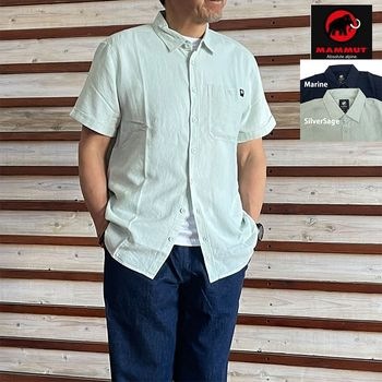 MAMMUT マムート アルブラ サマー シャツ アジアンフィット Alvra Summer Shirt 半袖シャツ Marine  SilvberSage 1015-01800