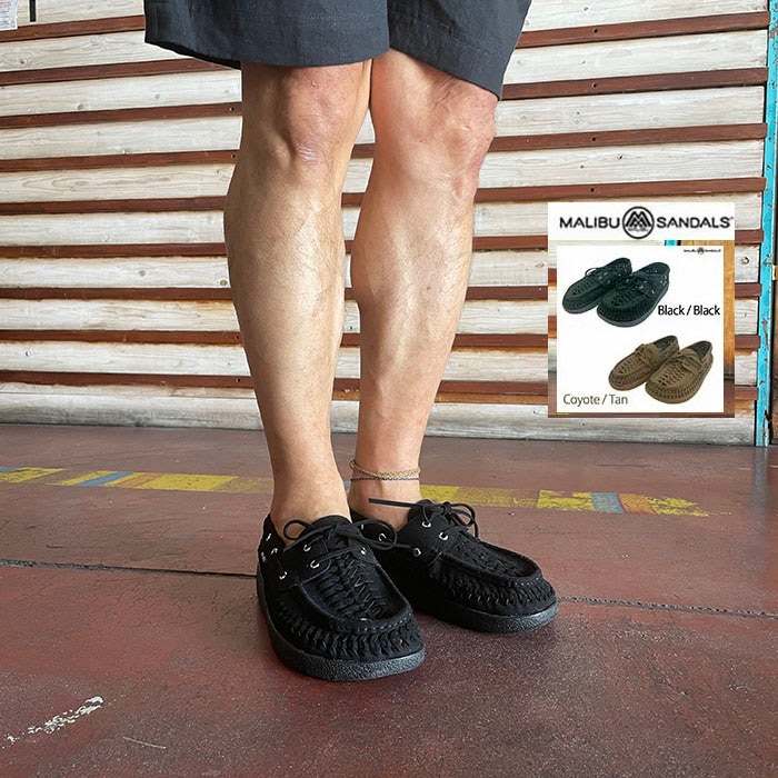 MALIBU SANDALS マリブサンダルズ SKIPPER BOAT SHOE スキッパーボートシュー デッキシューズ BlackBlack  CoyoteTan  国内正規品 MS310006 MS310007