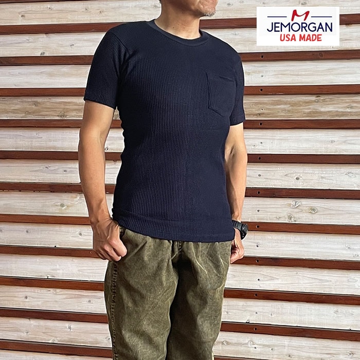 jemorgan JEMORGAN ジェイイーモーガン アメリカ製 サーマルポケット付きTシャツ　デッドストック　アメリカ製