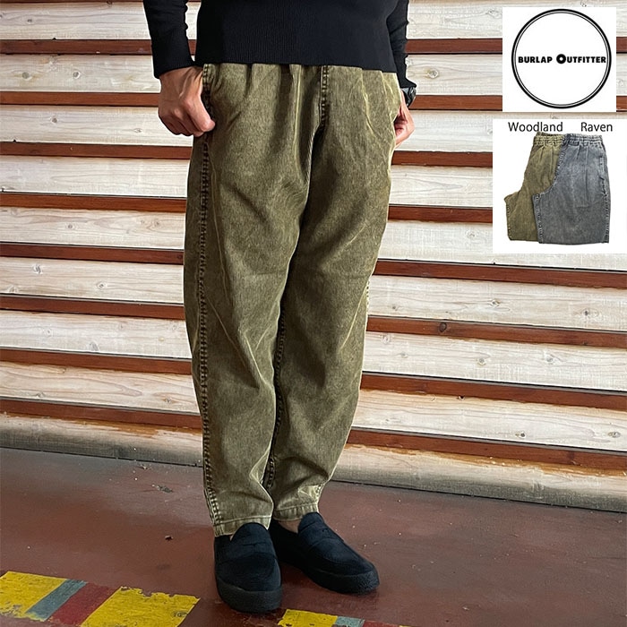 BURLAP OUTFITTER バーラップアウトフィッター QD CORD TRACK PANT クイックドライ コード トラックパンツトラックパンツ Raven  Woodland BO060134