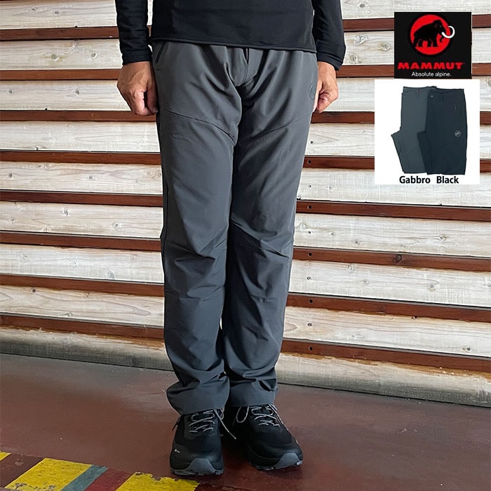 MAMMUT マムート トレッカーズ 3.0 ソフトシェル パンツ アジアンフィット Trekkers 3.0 SO Pants AF Men 国内正規品 アウトドアに必要な機能をすべて備えたパンツ  Black Gabbro 105360