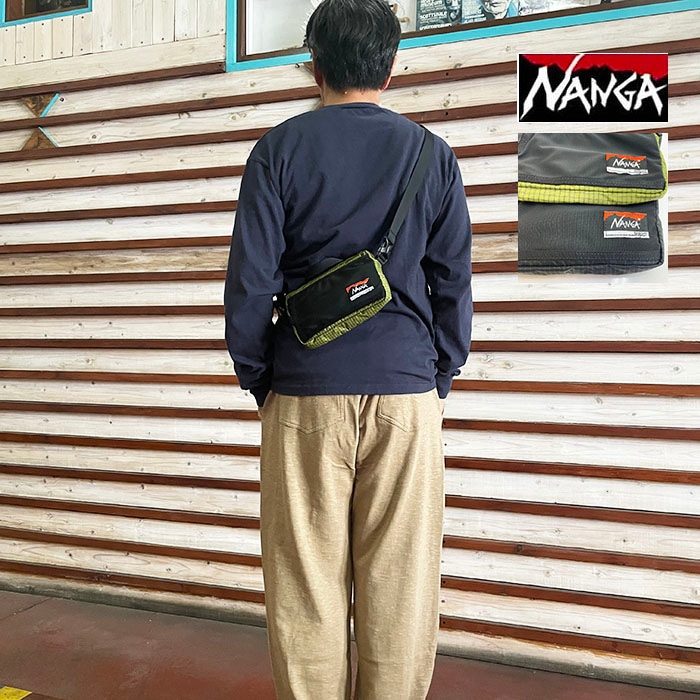 NANGA ナンガ限定コラボ NANGA×Tempra ミニサコッシュ MINI SACOCHE　ブラック カーキ　N2620-3N135Z