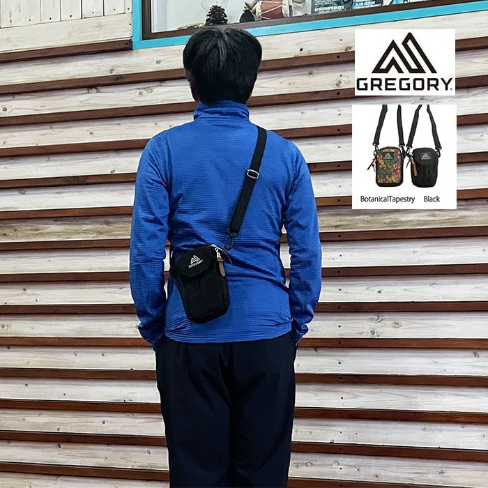 GREGORY グレゴリー パワバンガポケット PAWABUNGA POCKET 国内正規品 多機能ショルダーポーチ Black  BotanicalTapestry 162057
