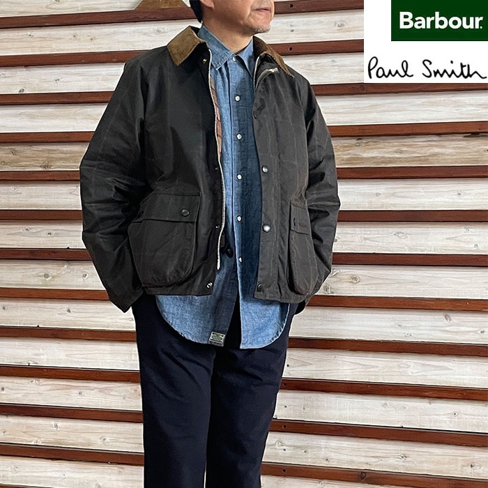Barbour x Paul Smith バブアー x ポールスミス TRANSPORT トランスポート ウィンドウペーン Window Pane ワックス ショート ジャケット 国内正規品 262MWX2611
