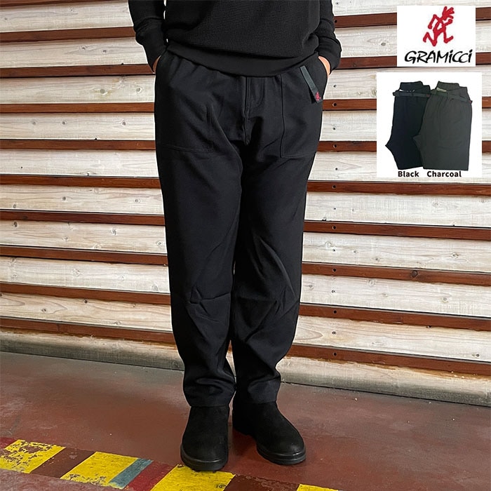 Gramicci グラミチウール ライク ルーズ テーパード リッジパンツ WOOL LIKE LOOSE TAPERED RIDGE PANT Black Charcoal GMP6-FJP016