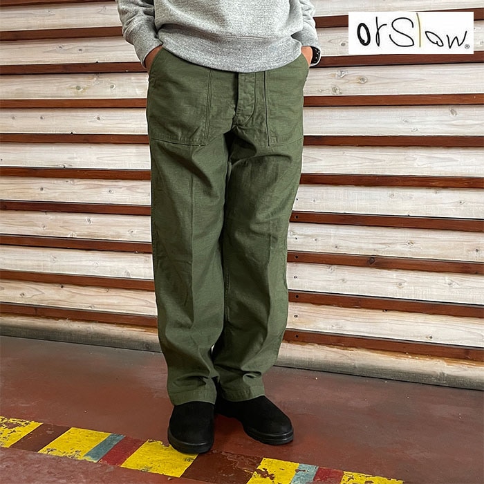 orSlow オアスロウファティーグパンツ  VINTAGE FIT FATIGUE PANTS DARK OLIVE 03-V5002-77 
