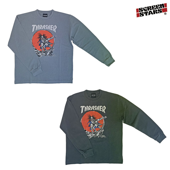 SCREEN STARS スクリーンスターズ  THRASHER PUSHEAD スラッシャー パスヘッド OUTLAW 長袖Tシャツ 2623-008SSLS-TH6
