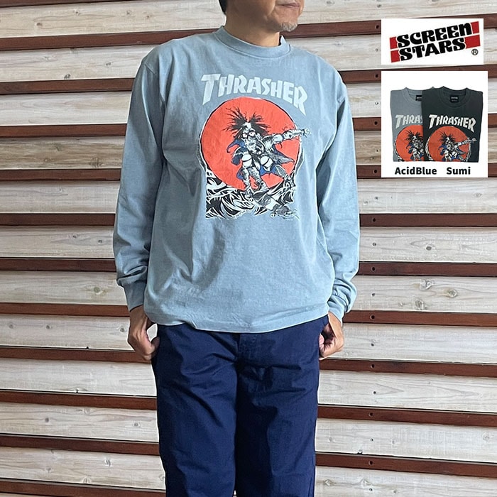 SCREEN STARS スクリーンスターズ THRASHER PUSHEAD スラッシャー パスヘッド OUTLAW 長袖Tシャツ 2623-008SSLS-TH6